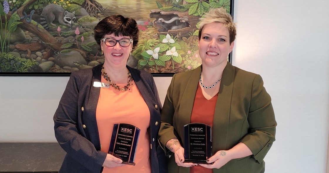 Kathy Breitenbucher and Dr. Christina Collins received the OESCA Community Leadership Award