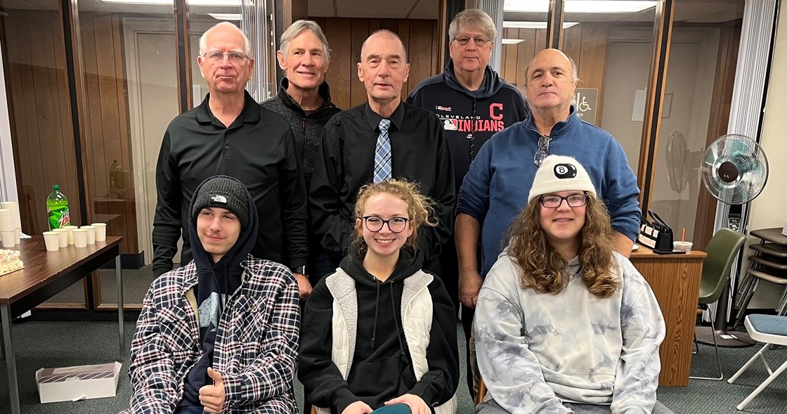 Wyatt, Kendra, and Chris with Alternative School staff