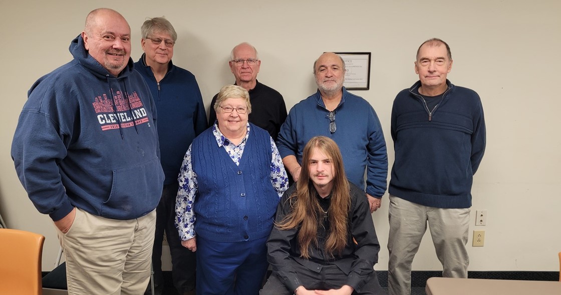 Logan Whitt with Alternative School staff