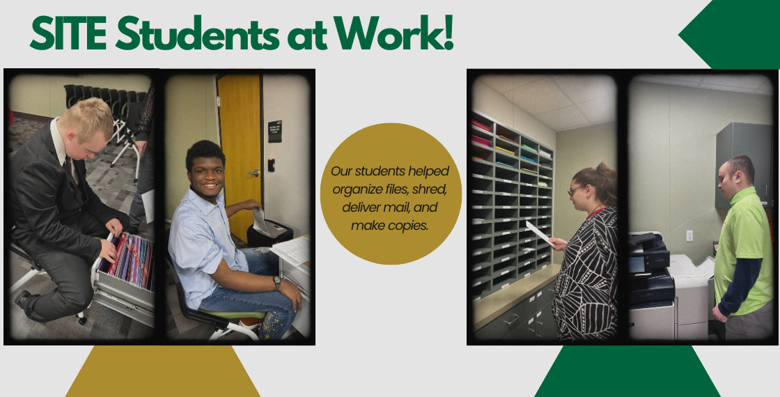 SITE Students assisting in office tasks.