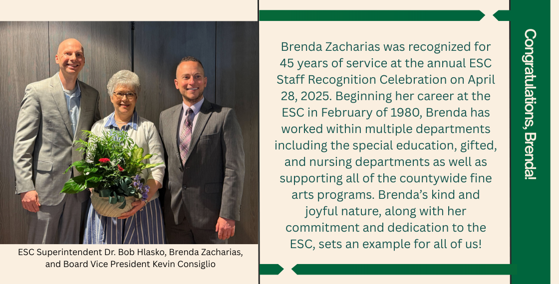 45 year service award - Dr. Hlasko, Brenda Zacharias, Kevin Consiglio