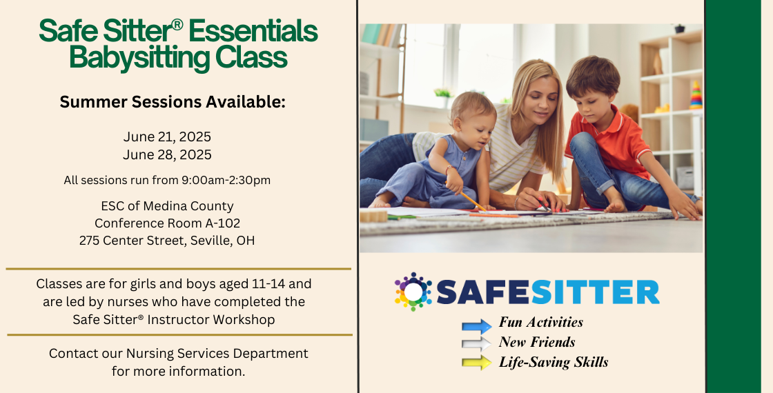 SafeSitter Class - summer ad