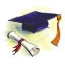 Graduation hat with scroll